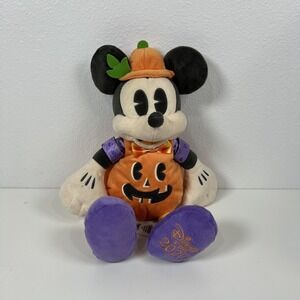 Mickey Mouse Plush Jack O Lantern Disney Store Halloween 2020 15"